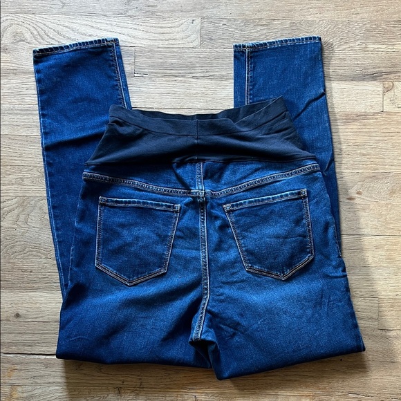 Old Navy Blue Maternity Straight Jeans - Picture 5 of 6